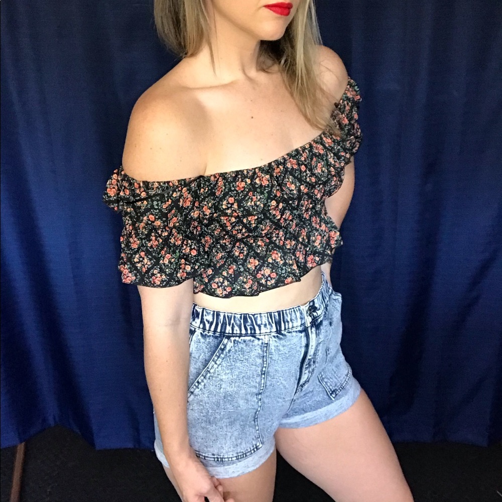 Off the shoulder floral top